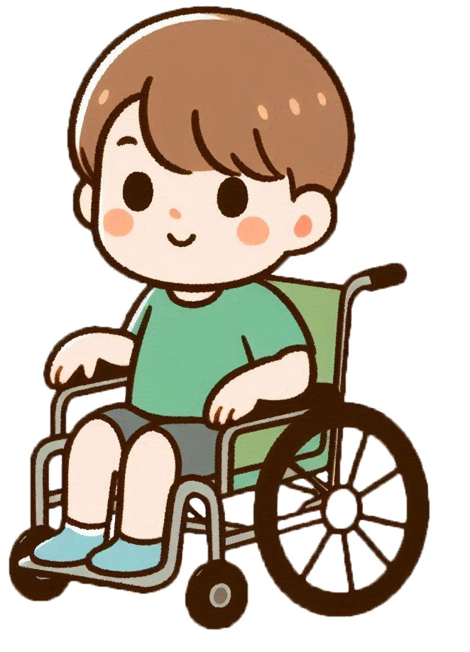 車いすの子供画像